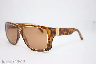 Ted Lapidus Vintage Sunglasses MadeinFrance Gold Havana TL19 03 W/ Strass NOS • $175