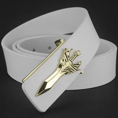 2022 Luxury Knife Leather Belt Men Women Knife Buckle Waist Strap Belt For Jeans • $24.87
