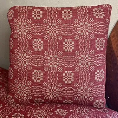 $29.99 • Buy New Primitive Gettysburg RED LOVERS KNOT COVERLET PILLOW Accent 16 
