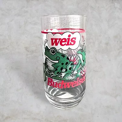 Vintage 1995 Budweiser King Of Beers Drinking Glass W/three Frogs -  Bud Weis Er • $7.19