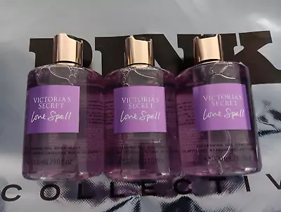 Victoria's Secret Love Spell  Body Wash LOT OF 3   Shower Gel 10oz 300ml • $29.99