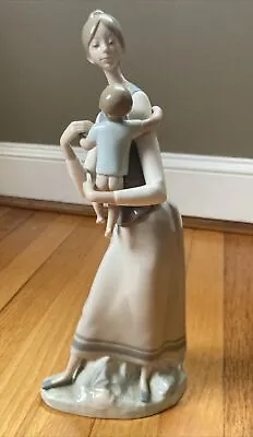 13  Tall Lladro Spain Porcelain (#4701) Mother Holding Boy 1977 (gloss Finish) • $45