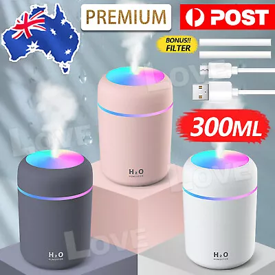 $13.85 • Buy USB Car Air Purifier Diffuser Aroma Oil Humidifier Mist Led Night Light Home NEW