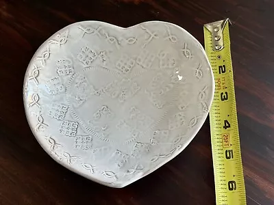 Vietri Incanto Footed Heart Bowl Signed Stefano Roselli Italy Dish Wedding • $12.99