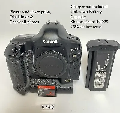 Canon EOS 1DS Mark II 16.7MP DSLR Body 8GB In Good Condition Count 49029 /%25 • $225