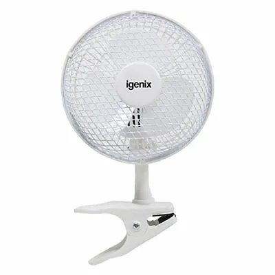 Igenix DF0006 Clip On Desk Fan 6 Inch 2 Speed (Pack Of 2) • £19.99