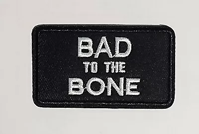 BAD TO THE BONE Harley Davidson Biker Vest Patches Iron Sew On • $7.95