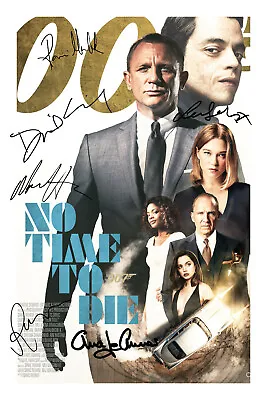James Bond No Time To Die Cast Signed A4 Autograph Photo Print Daniel Craig • £7.99
