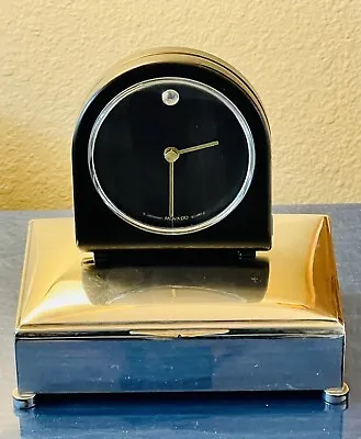 Beautiful Vintage 1980’s Movado Desk Clock W-Germany Rare 4 Inches Works Great • $198