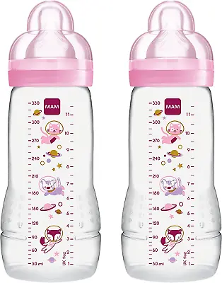 Easy Active Baby Bottle With Fast Flow  Teats Size 3 Twin Pack Of Baby Bottles • £17.24