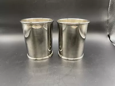 2 Kirk Stieff Historic Charleston Reproductions Mint Julep Cups Silverplate-read • $22