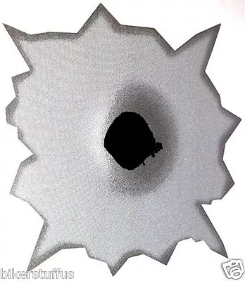 $1.48 • Buy 38 Caliber Bullet Hole Helmet Sticker Car Decal  Hard Hat Sticker Laptop Sticker