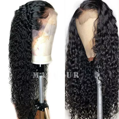 Brazilian High Density Lace Front Wig Synthetic Loose Curly Wave Long Black Hair • $24.90