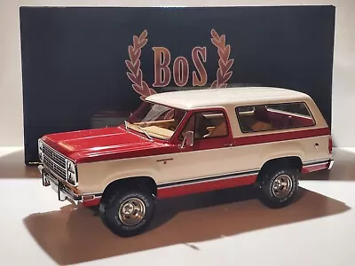 BOS Models 1979 Dodge Ramcharger 1:18 Scale Resin Car 4X4 Truck LE 1000 Red 233 • $999.95