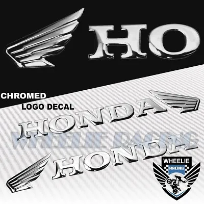 $14.89 • Buy 2x 6.25  Extra 3d Shiny Abs Emblem Decal Wing Logo+letter Sticker Honda Chrome
