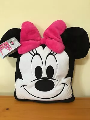 New DISNEY STORE Minnie Mouse Convertible Fleece Throw Pillow 50  X 50  Blanket • $29.69