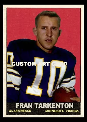 Minnesota Vikings Fran Tarkenton 1961 Style Custom ACEO Art Football Card Blank • $6.30