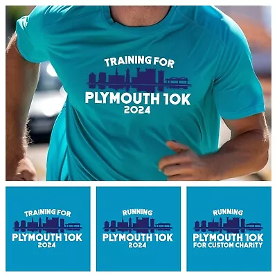 Running Plymouth 10k T Shirt Grandad Husband Dad Runner Birthday 2024 Gift Top • £14.99