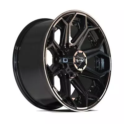 Set(4) Ford F250 F350 & Excursion 8 Lug 4Play 4P80R 20x9 Black Rim • $2699.26