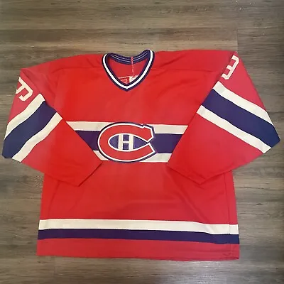 VINTAGE Montreal Canadiens Jersey Red CCM Maska Hockey NHL Sz XL Rotenberg #9 • $50