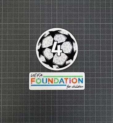 UEFA Champions League & Foundation For Children 4 Times Winner Patches 2021/2023 • £8.20