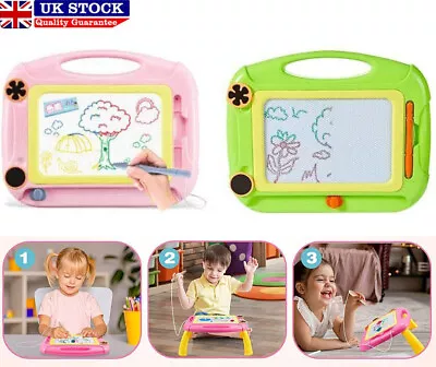 £9.99 • Buy Magnetic Drawing Board Toy For Kids Large Doodle Writing Painting Sketch Pad Pen