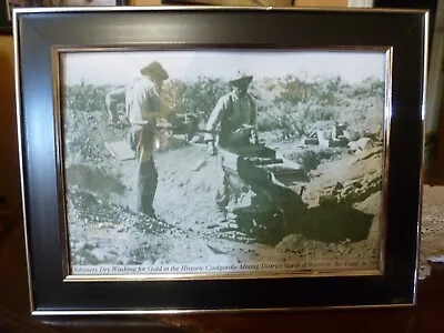 Gold Mining Antiques Prospecting Miner Photo Frame Vintage Copy Coolgardie Camp • $3.99