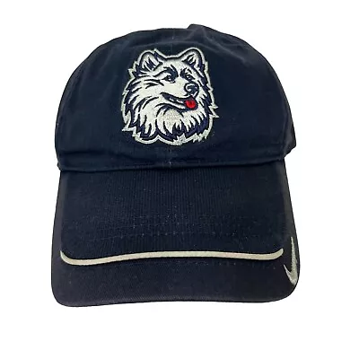 UCONN Husky Dog Logo Cap 2002-2013  NikeTeam Adjustable Hook & Loop Back Stap • $25