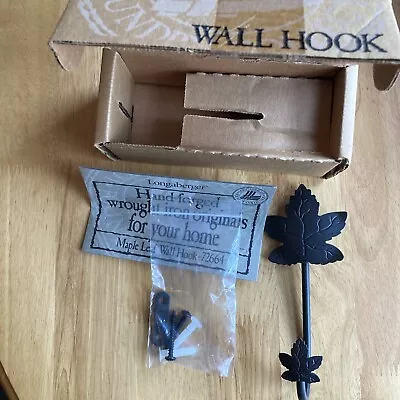 Longaberger Wrought Iron Maple Leaf 7  Wall Hook  - #72664 - In Box • $17.99