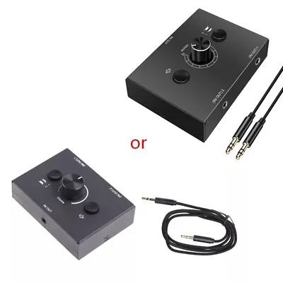 3.5mm Headphone Switcher Two-way Switch 1 In 2 Out / 2 In 1 Out Audio Amplifier • £15.70