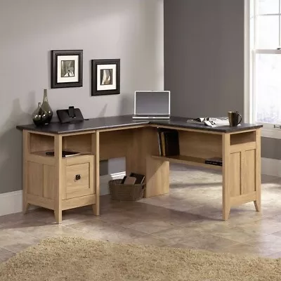 Sauder August Hill  L-Desk In Dover Oak • $215.44