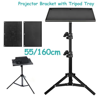 55/160cm Adjustable Height DVD Projector Laptop DJ Tripod Stand With Tripod Tray • £14.26
