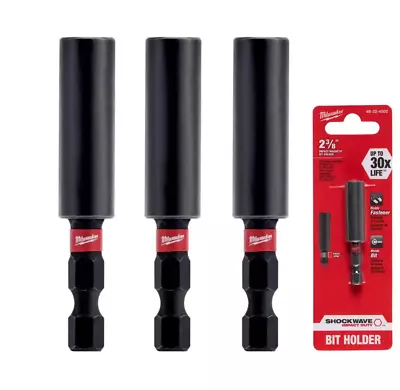 3 Pack Of Impact Duty Compact Magnetic Bit Tip Holder Alloy76 Steel Heat Treated • $10