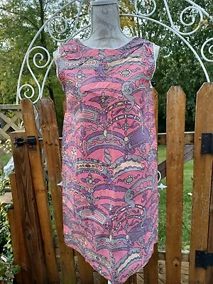 True Vtg Groovy Mid-century 1960s Paper Disposable Dress Go-Go Psychedelic • $115