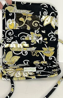 Vera Bradley Black And Yellow Crossbody Wallet Retired “yellow Bird” Pattern • $10