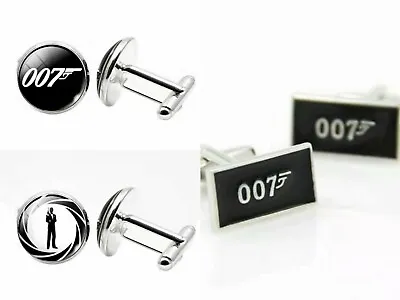 £2.98 • Buy Hot Iconic Men 007 Logo Cuff-link James Bond Shirt Cufflink Perfect Gift For Him