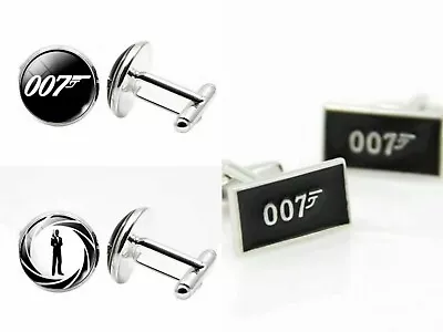 £2.98 • Buy Hot Iconic Men 007 Logo Cuff-link James Bond Shirt Cufflink Perfect Gift For Him