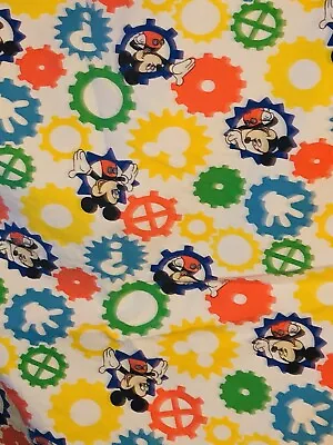 Vintage Disney Mickey Mouse Dundee Toddler Crib Sheet Fitted Top Sheet • $20.33