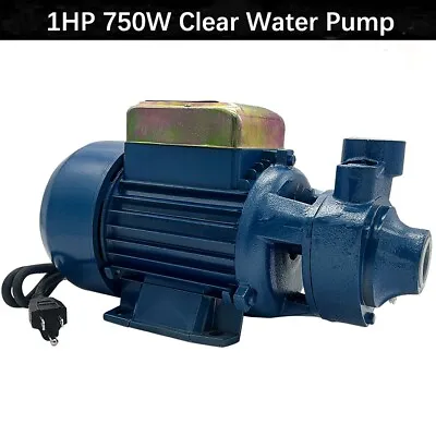 1HP Clear Water Pump Electric Centrifugal Clean Water Industrial Farm Pool Pond • $82.99