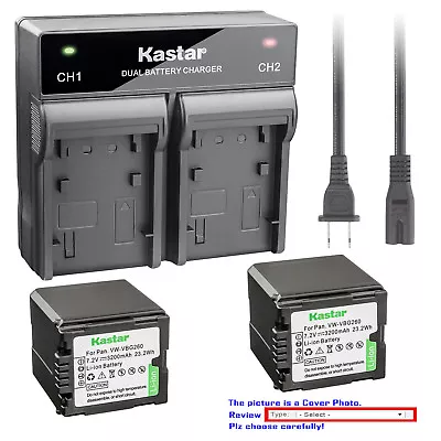 Kastar Battery Rapid Charger For OEM Original Panasonic VW-VBG260 VW-VBG260PPK • $15.99