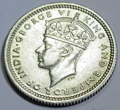 British Malaya India 1939 Silver 5 Cents King George VI Malaysia Antique Coin • $9.99