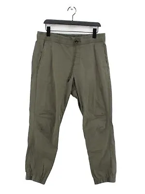 Zara Men's Trousers L Green Cotton With Elastane Straight Cargo • £10.40