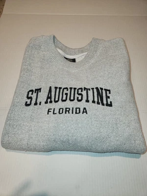 $19.95 • Buy St. Augustine Florida Sweater Adult Large Gray Logo Casual (New)