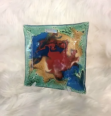 Vintage Nahariya Glass By Andreas Meyer Fused Art Glass Plate • $28