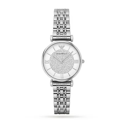 £61.99 • Buy Brand New Genuine Emporio Armani Ar1925 Women/ Ladies Silver Watch