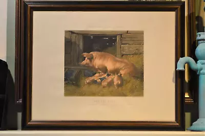 SOW AND PIGS PAINTED By J.F. HERRING SR  ENGRAVED By J. HARRIS & W. SUMMERS 1855 • $350