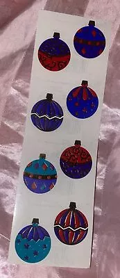 Vintage Foiled Mrs Grossman’s Christmas Ornaments Sticker Strip 1998 • $0.99