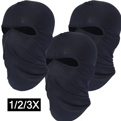 $5.99 • Buy Black Two Hole Tactical Balaclava Full Face Mask Motorcycle Hood Ski Mask Unisex