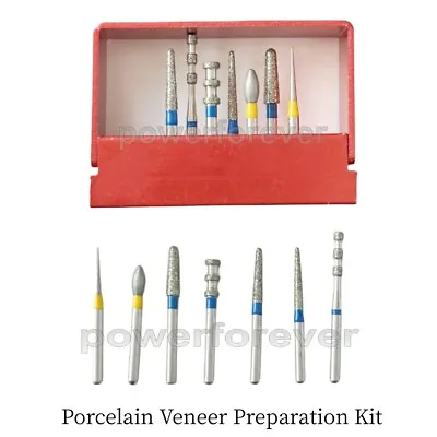 Dental Porcelain Veneer Burs Direction Burs Fissure Drill Diamond Bur Kit • $257.24