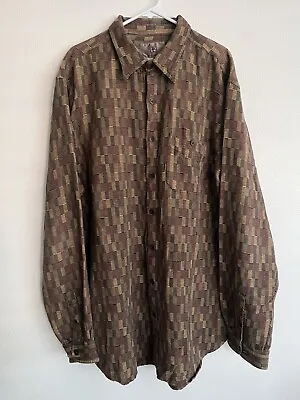 The Territory Ahead Mens Button Down Long Sleeve Shirt Cotton Striped XXL Tall • $34.95